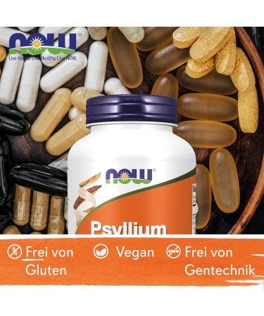 Now Foods Psyllium Husk Caps 500mg - Gluten-Free Vegan Capsules 500 Count - Laboratory Tested for Quality - Buy Online on GoSupps.com