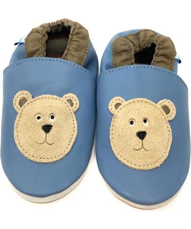 MiniFeet Premium Soft Leather Baby Shoes - Buy 4 Pairs, Get 1 Free! Blue Bear Toddler Shoes - Sizes 0-6 Months to 4-5 Years - Buy Online on GoSupps.com