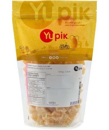 Yupik Crystallized Diced Ginger 1 kg 6 Count Kosher GMO-Free Chewy Candied Ginger Sugar Coated Cubes Sulphite-Free Sweet Snacks Aromatic Topping & Inclusion Ideal for Baking & Beverages 6 kg - Buy Online on GoSupps.com