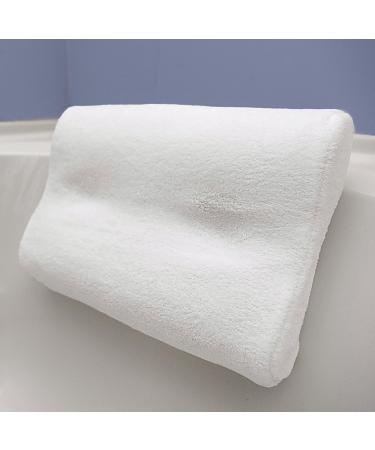 IndulgeMe Super Soft Non Slip Bath Pillow Bonus Travel Case and Soft Removable Cover Extra Large Suction Cups Quick Drying Mesh Bath Pillows for Tub Neck and Back Support