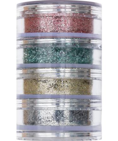 Kryolan Pintura Natural Glitter Set of 4 Colors - Vegan & Biodegradable Cosmetic Glitter for Face & Body - Perfect for Party, Carnival, Festivals & Halloween - Buy Online on GoSupps.com