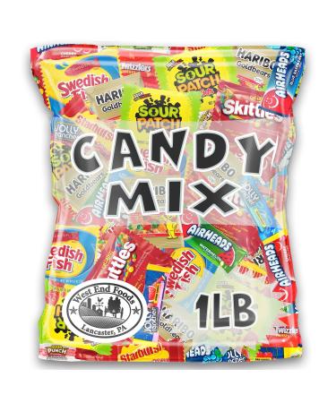 SMALL BAG - Candy Assortment (1 Pound) of Gummy Bears, Swedish Fish, Twizzlers, Airheads, Sour Patch, Jolly Ranchers, Starburst and Many More for Party Snacks