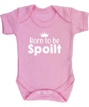 Hippowarehouse Born to be spoilt baby vest bodysuit (short sleeve) boys girls