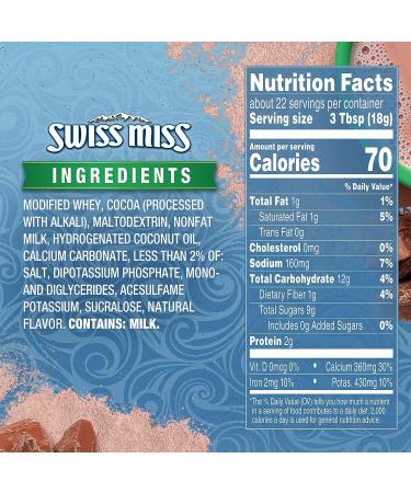 Swiss Miss Milk Chocolate No Sugar Added Hot Cocoa Mix Canister 13.8 oz - Pack of 12 - Buy Online on GoSupps.com