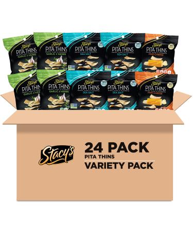 Stacy's Flavored Pita Chips, 1 Ounce (Pack of 24) Pita Thins Variety 1 Ounce (Pack of 24)