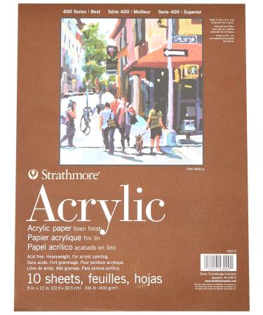 Strathmore Acrylic Paper Pad 9"X12"-10 Sheets -430900 Acrylic 9x12