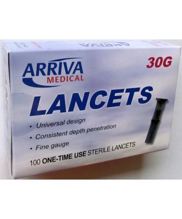 Arriva Medical 30G Fine Lancets Box of 100 Diabetic Care