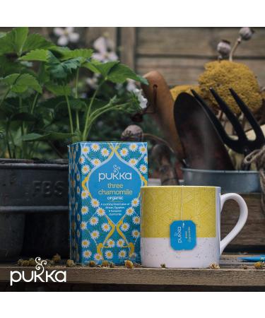 Pukka Three Chamomile Organic Herbal Tea with African Egyptian and European Chamomile Flower for a Relaxing Moment(4x20 Tea Bags) Three Chamomile 20 Count (Pack of 4) - Buy Online on GoSupps.com