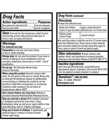 Dermoplast First Aid Spray 2.75oz - Analgesic & Antiseptic for Minor Cuts, Scrapes, Burns - Buy Online on GoSupps.com