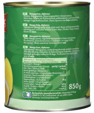 Buy Diamond Mango Puree - Premium Alphonso (850g Can) | International Shipping Available - Buy Online on GoSupps.com