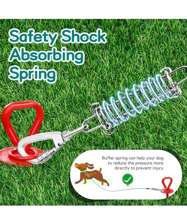 Durable 25ft Dog Runner Cable Ties | 7.6m Leash for Large Dogs | Shock-Damping Spring | Ideal for Courtyards & Camping - Buy Online on GoSupps.com