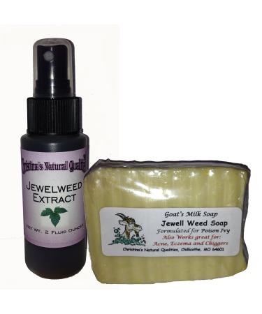 Christina's Natural Qualities Jewelweed Extract AND Soap - Poison Ivy Poison Oak Chiggers Rashes