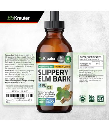 BIO KRAUTER Slippery Elm Tincture 4 Fl. Oz. & Milk Thistle 250 Capsules - Buy Online on GoSupps.com