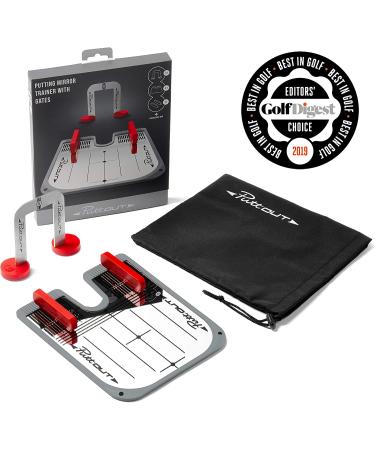 PuttOut Putting Mirror Trainer & Alignment Gate - Red/Gray - Buy Online on GoSupps.com