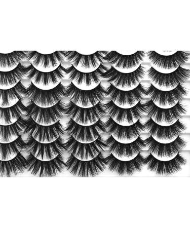 40 Pairs Wholesale Faux Mink False Eyelashes - 8 Styles, 18-22MM, Crossed Fluffy Volume, Reusable 3D Cat Eye & Round Shape - Pack of 40 Pairs - Buy Online on GoSupps.com