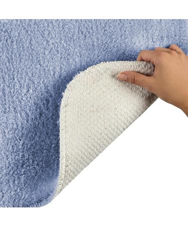 Elart Light Blue Bathing Mat Set - Washable Waterproof Bathroom Carpets with Suction Includes 60x100 cm & 60x50 cm Mats - Perfect for International Shipping - Buy Online on GoSupps.com