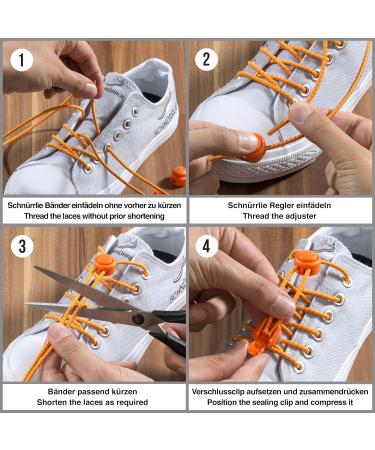 Schn rrlie Elastic Laces - 100cm Blue Round Flat Quick Lock Shoe Laces for Kids & Adults - No Tie Shoelaces for Effortless Wear - Buy Online on GoSupps.com