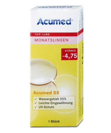 Acumed 55 monthly contact lens -4.50 diopters 1 piece -4.5 diopters 8.6 millimeters 14.2 millimeters 1