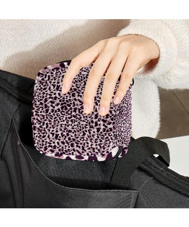 Leopard Print Menstrual Cup & Pad Storage Bag - Pink Sanitary Napkin Pouch | Feminine Product Organizer for Period Supplies - Color 10 - Buy Online on GoSupps.com