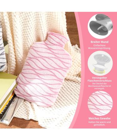 Buy Samply 2L Hot Water Bottle with Washable Cover - Safe Cold Protection for Adults & Children | Roseo - International Shipping Available - Buy Online on GoSupps.com