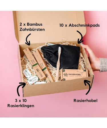 Ecoyou Zero Waste Bathroom Gift Set | High-Quality Olive Wood Razor Bamboo Toothbrushes & Eco-Friendly Accessories - Buy Online on GoSupps.com
