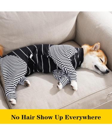 Buy Black XXL Dog Operating Suit - Breathable One-Piece Pajamas for Post-Surgery Comfort | Anti-Lick & Abdominal Wound Protection - Buy Online on GoSupps.com