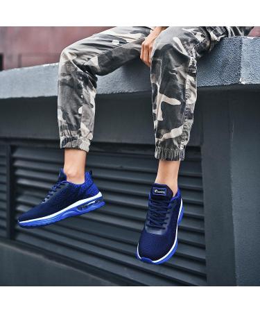 Autper Mens Air Athletic Running Tennis Shoes Lightweight - Navy (Size: 9.5) | Sport Gym Sneakers - Buy Online on GoSupps.com