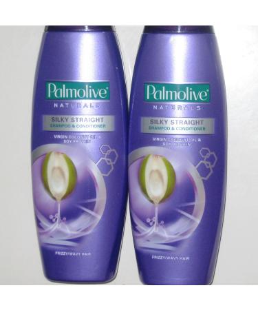 Lot of 2 Palmolive Naturals Silky Straight Shampoo & Conditioner Frizzy/Wavy Hair 180ml