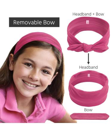 Colorful Headbands for Girls with Removable Bow - Cute Hair Accessories 8 Pack with Extra Elastics - Buy Online on GoSupps.com