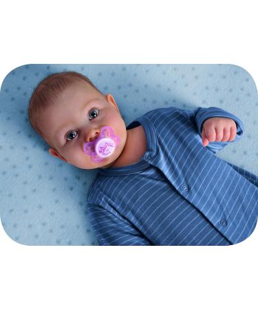 MAM Perfect Night Pacifiers (2 Pacifiers & Sterilizing Box) MAM Soother with a Silicone Nipple Glow in the Dark Pacifiers Baby Essentials Girl 0-6 Months - Buy Online on GoSupps.com