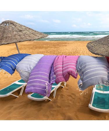 PAMUKLU Oversized Beach Towel - Quick-Drying & Sand-Resistant - Perfect for Beach, Pool, Yoga, Travel - Premium Cotton Design (Blue Sky) - Buy Online on GoSupps.com