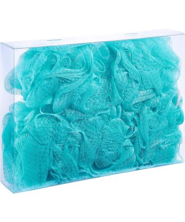 BRUBAKER Cosmetics 5x Peeling & Massage Bath Sponge - Light Blue Shower Sponge with Hanger | Luxury Exfoliating Body Care - Buy Online on GoSupps.com
