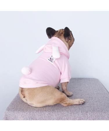 iChoue Bunny Dog Costume for Medium Dogs - Pink, Large | Cute Animal Hoodie for French Bulldog, Pug, Pitbull, Boston Terrier | Easter Christmas Halloween Pet Clothes - Buy Online on GoSupps.com