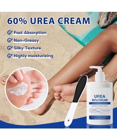  MrCuvaryas Urea Cream 60% + Moisturizing and Anti-Cracking Cream - Repairing Cream for Feet and Hands - Foot Cream for Cracked Heels and Dry Skin - Maximum Strength for Foot Care - Buy Online on GoSupps.com