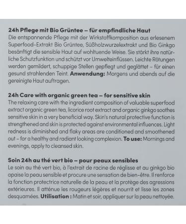 BIO:VEGANE SKINFOOD Organic Green Tea 24 Hour Care - Best Moisturizer for Sensitive Skin - 1.8 oz (50ml) - International Shipping Available - Buy Online on GoSupps.com