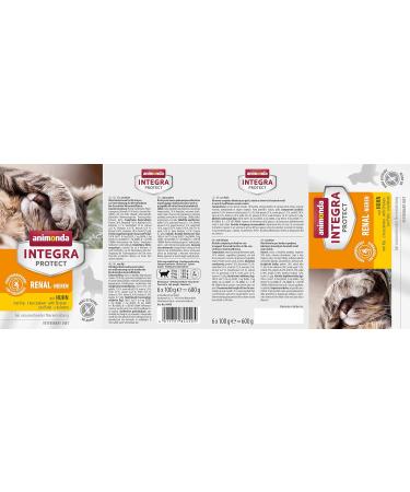 Animonda Integra Protect Kidney Cat Food - Wet Diet for Chronic Renal Insufficiency 6 x 100g with Chicken - International Shipping Available - Buy Online on GoSupps.com