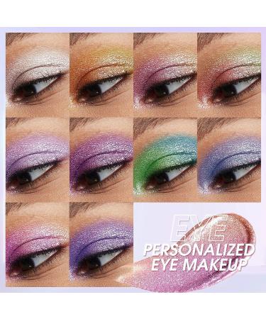 Hotiary Shimmer Glitter Liquid Eyeshadow Set - 10 Metallic Pigments for Sparkling Eyes - Gift Shiny Pen Eyeliner Kit - Buy Online on GoSupps.com