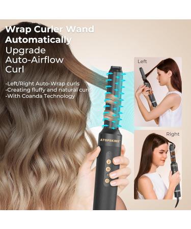 Hair Dryer Brush Hot Air Styler Set - 7 in 1 Ionic Hairdryer with Diffuser, Straighteners, Blow Dryer, Curler - Black - Buy Online on GoSupps.com