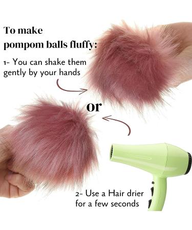 Mr. Pen Faux Fur Pom Pom 20 Pack - 4 Inch, 14 Colors Fluffy Hat Pompoms with Elastic Loop for Knitting Hats - Buy Online on GoSupps.com