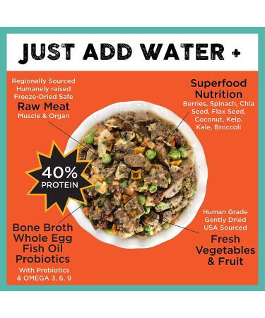 Nature's Diet Simply Raw Freeze-Dried Whole Food Meal - 18 Lbs of Fresh Raw Food with Muscle, Organ, Bone Broth, Superfoods, and Omega 3-6-9 - Buy Online on GoSupps.com