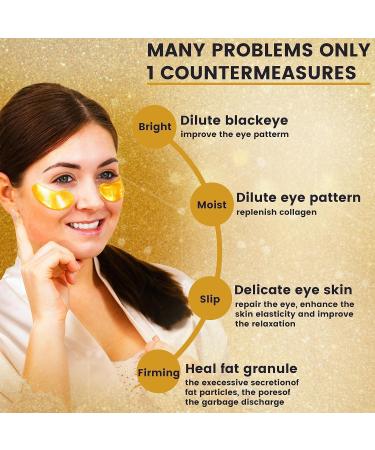 24K Gold Crystal Collagen Eye Mask - Hydrating & Anti-Aging Treatment for All Skin Types - International Shipping Available - Buy Online on GoSupps.com