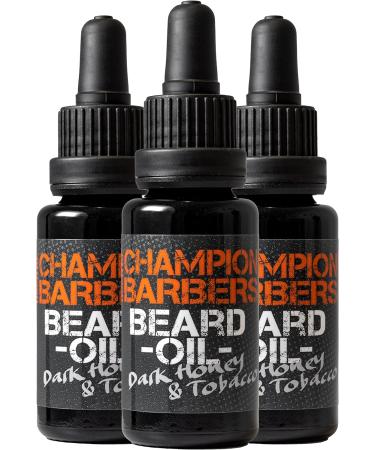 Champion Barbers Dark Honey & Tobacco Scented Beard Growth Oil - 20ml - Buy Online on GoSupps.com