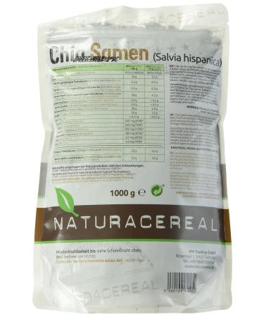 Naturacereal Premium Chia Seeds 2kg - High Omega-3 Fiber & Antioxidants - Perfect for Smoothies Puddings & Baking - International Shipping Available - Buy Online on GoSupps.com