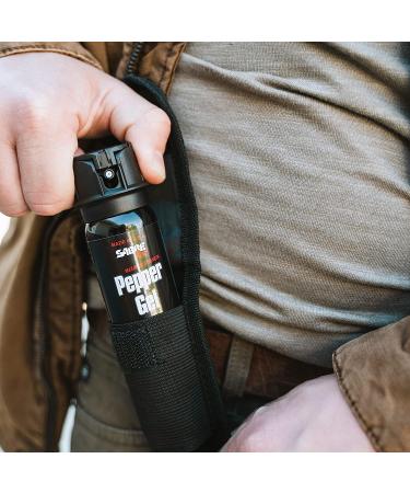 SABRE Tactical Pepper Gel With Belt Holster For Easy Carry, Maximum Police Strength OC Spray, Quick Access Flip Top Safety, Tactical Design For Security Professionals, 18 Bursts, 18-Foot Range - Buy Online on GoSupps.com