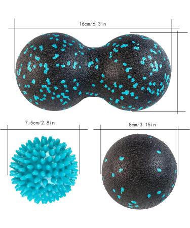 Kouclaa Spiky Ball Set - Peanut & Lacrosse Balls for Deep Tissue Massage Myofascial Release Yoga & Stress Relief - Buy Online on GoSupps.com