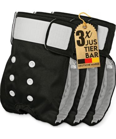 Dog is K nig dog diapers for bitches 3 pcs Suction -powerful rainy trousers for bitches 3 -way adjustable for solid seat - environmentally friendly dog diapers with heat & incontinence black L (50 - 65cm) - Buy Online on GoSupps.com