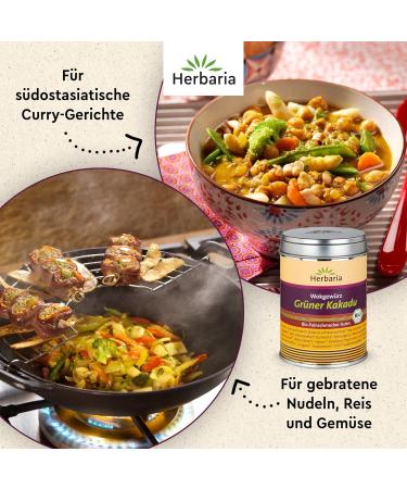 Herbaria Gr ner Kakadu Bio 85g - Organic Spice Mix for Asian Wok & Pan Dishes | Exquisite Ingredients in Sustainable Aroma Protection Box - Buy Online on GoSupps.com