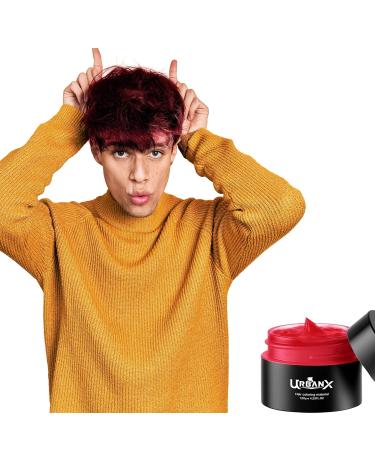 UrbanX Washable Hair Coloring Wax - Unisex Red Dye Cream for Temporary Styling Cosplay & Natural Looks - Buy Online on GoSupps.com