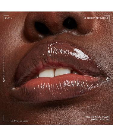 Nyx Professional Makeup Milky Gloss Lip Gloss - Mango Lassi | 12-Hour Hydration, Vegan, Scented Milkshake - Buy Online on GoSupps.com