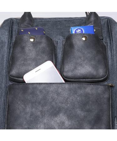 Caucko Baby Diaper Bag with Stroller Hook - Multifunctional Nylon Travel Backpack - Large Capacity Gray Bag for On-the-Go - KT03 - Buy Online on GoSupps.com